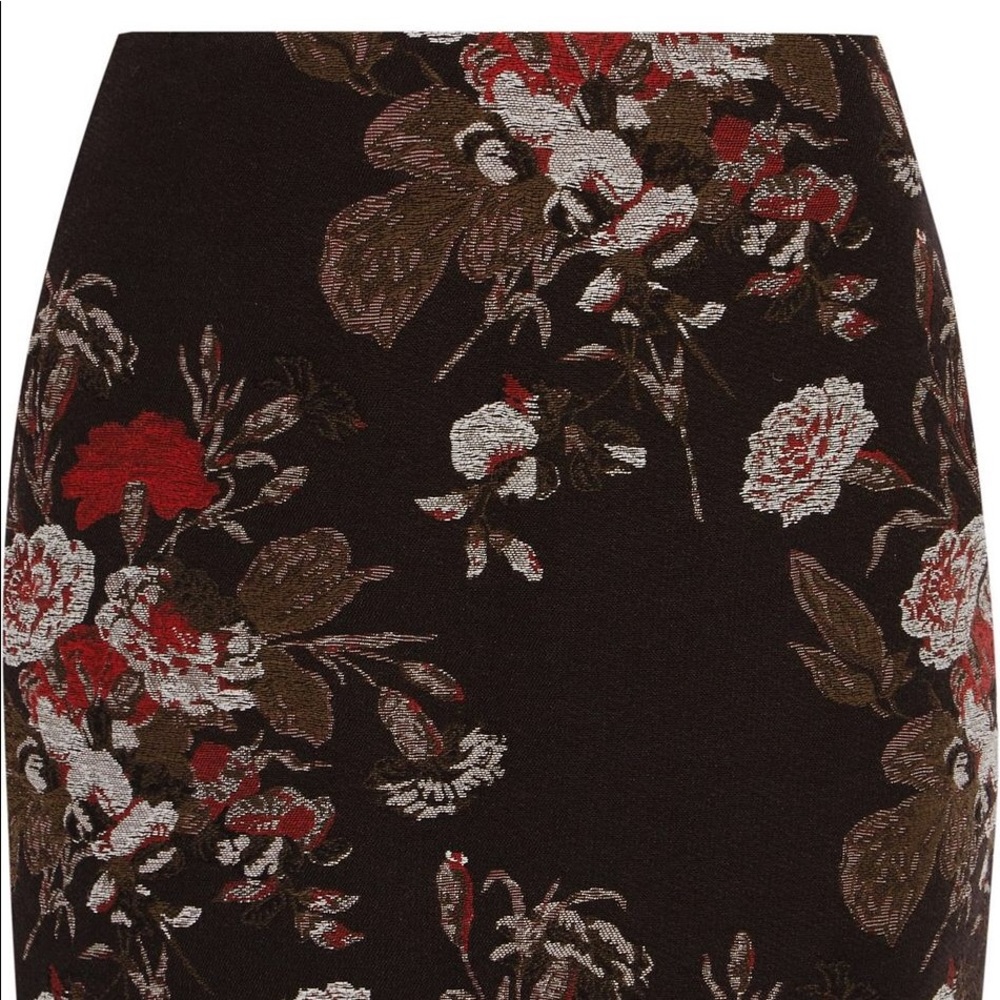 GANNI Brocade Mini Skirt in Floral Print